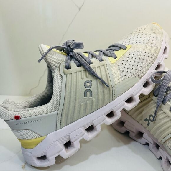 On Cloudswift Limelight Running Shoes - White and Yellow - Picture 1 of 10